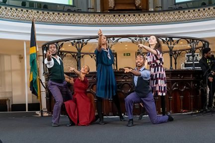 Urdang students and alumni perform for Jamaican High Commission to commemorate anniversaries of Windrush and island’s independence