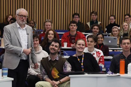 “Be clear on your purpose”: Ros Atkins, Esme Wren, Michael Gove MP and Jeremy Corbyn MP speak on Political Headlines module