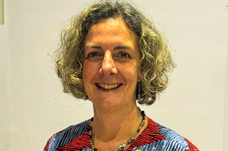 A headshot of a woman 