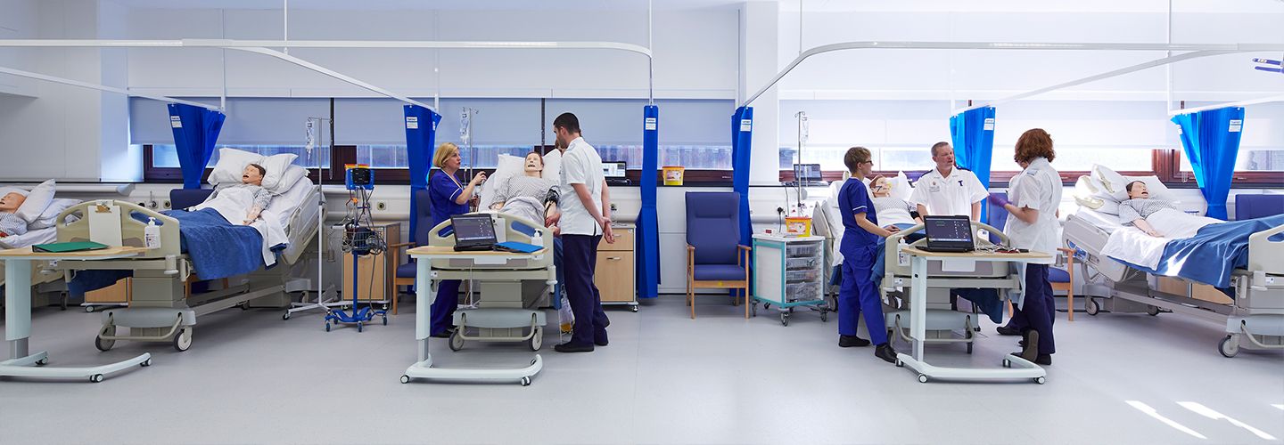 Students in City University simulated ward 