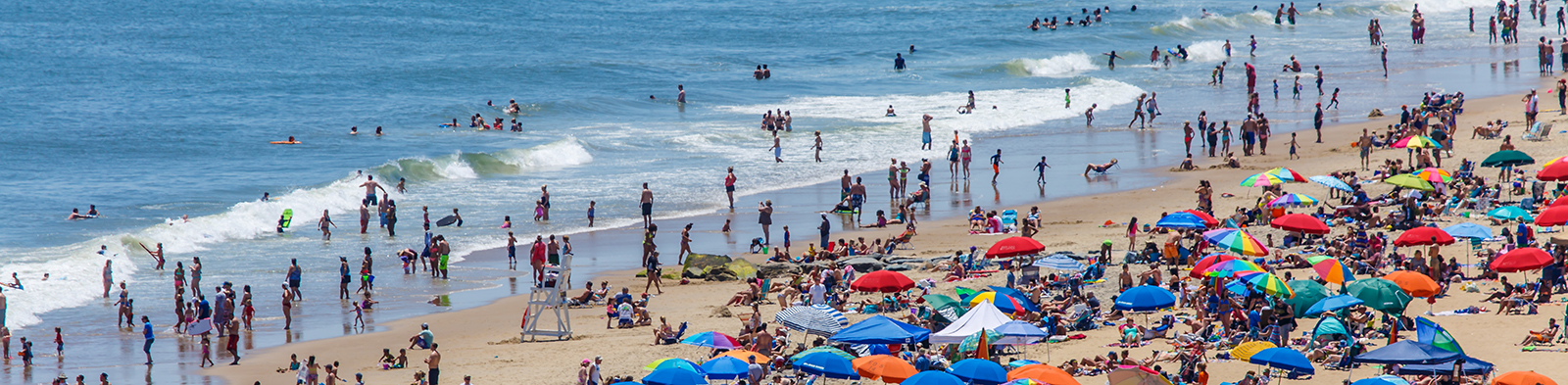 Crowded beach