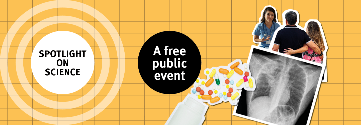 Banner for the May spotlight on science event happening in May