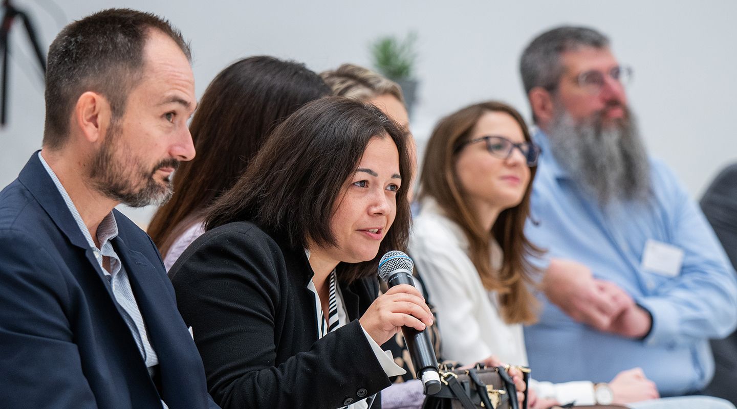 Members of the board during a discussion