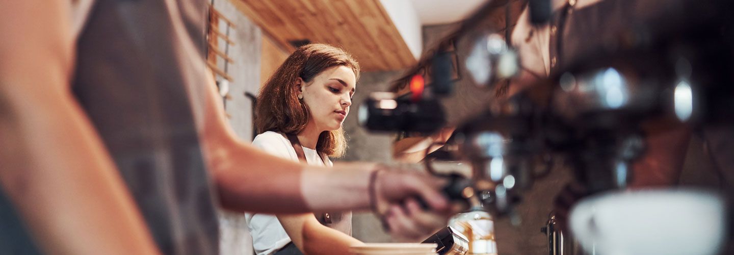 Young woman at work