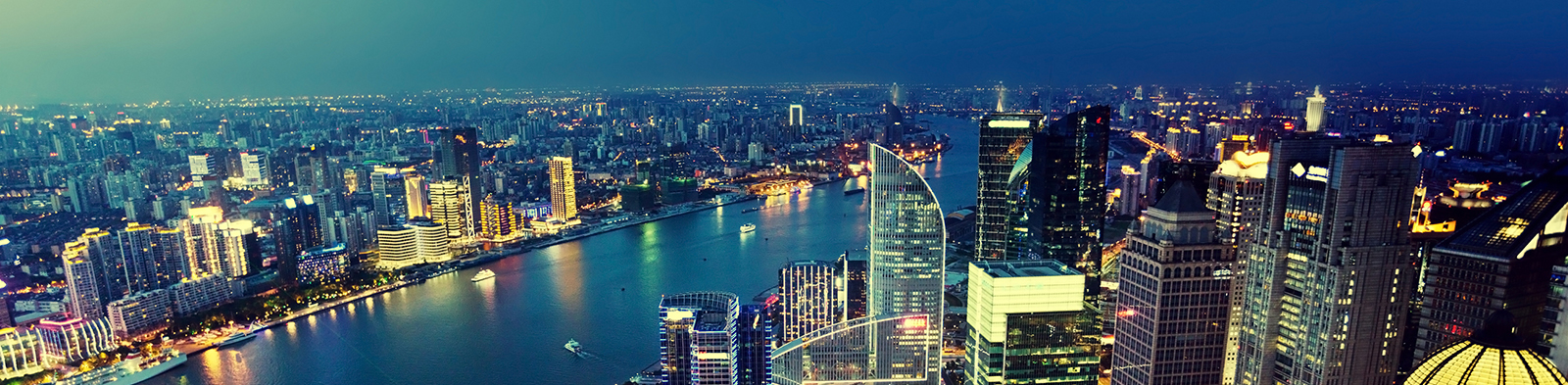 Skyline of Shanghai at night