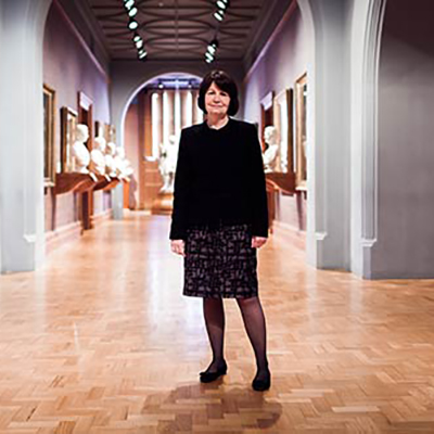 Pim Baxter in a museum hallway