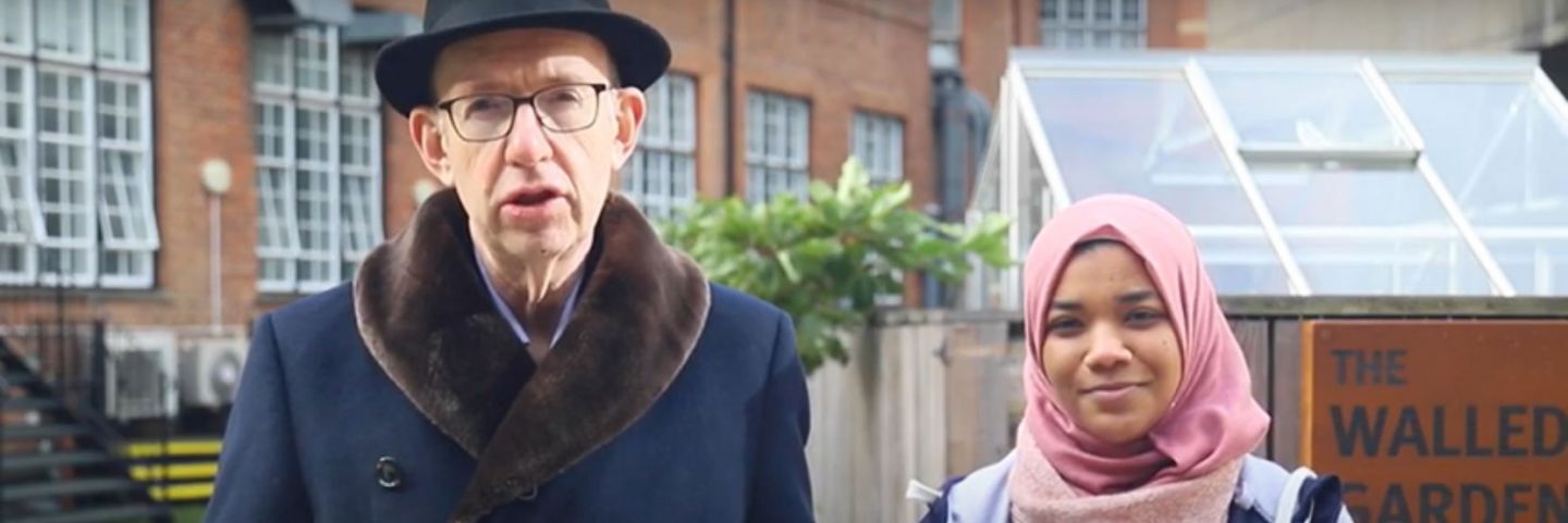 Professor Anthony Finkelstein, President of City, University of London and Shaima Dallali, President of City’s Students