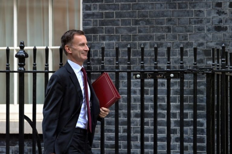 Jeremy Hunt outside 11 Downing Street