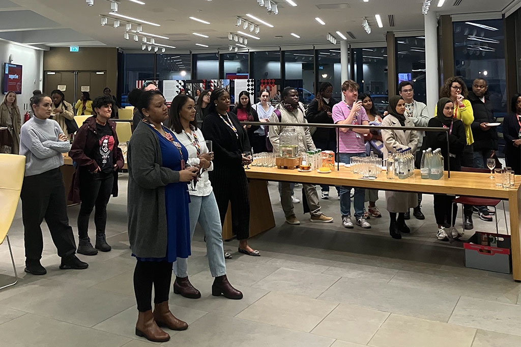 Students, staff and members of the OIEI celebrate the closing of Black Futures Month